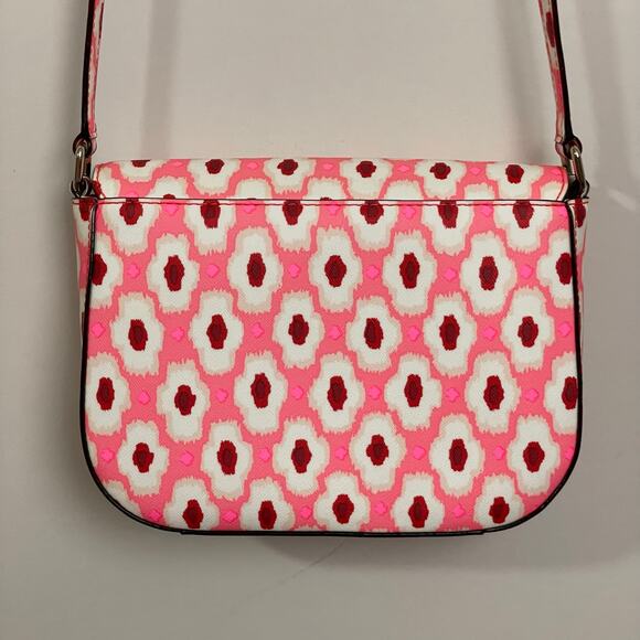 Kate Spade mini crossbody purse pink blue white geometric boho Barbie 70s vibes - Picture 5 of 13